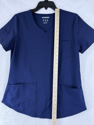 Scrubstar Scrub Top Small Womens Blue V Neck