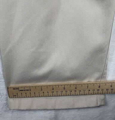 LL Bean Chino Pants Womens 16 Petite Original Fit Beige Khakis High Rise Cotton