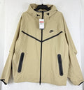 Nike Tech Woven Jacket Large Mens Parachute Beige Black Hooded New NWT $145