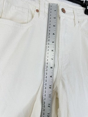 Gap Wide Leg Jeans Women 26 2 Petite Super Baggy Off White Ivory New NWT