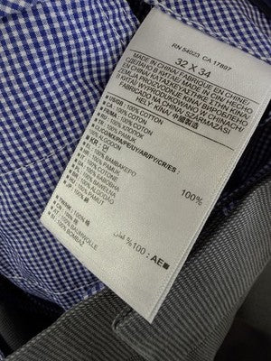 Banana Republic Dress Pants 32x34 Mens Gray Non Iron Slim Fit 100% Cotton