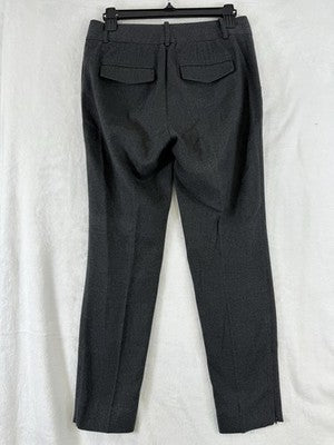 Banana Republic Pants 2 Womens Gray 100% Cotton Flannel Zip Hem