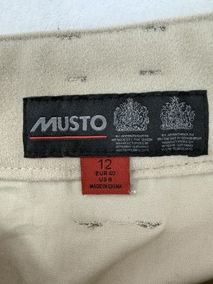 Musto Sailing Shorts US 8 Womens Deck Stretch Beige Tan Fast Dry