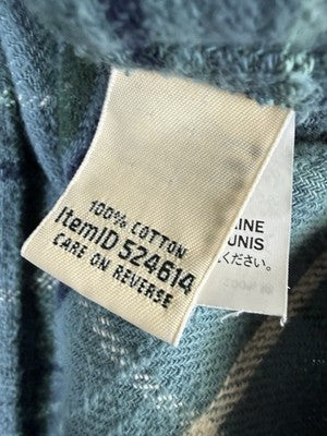 LL Bean 1912 Flannel Plaid Shirt 2X Green Button Up Womens Plus Size Tops