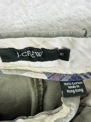 J Crew Shorts 31 Men Chino Distressed Green 8.5”