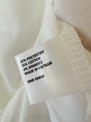 Walter Hagen Golf Polo XL Womens Flutter Sleeve White New NWT