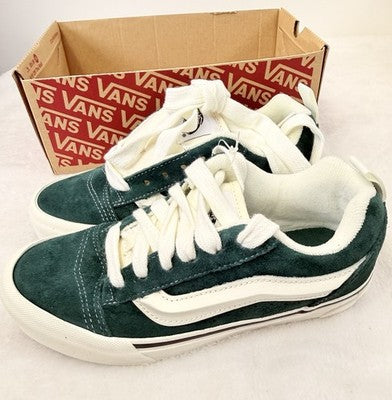 Vans Knu School 4 Mens 5.5 Womens Shoes Green Suede Leather Sneakers New