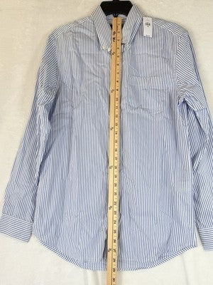 Gap Standard Fit Shirt XS Mens Blue Button Up Long Sleeve Cotton Poplin New NWT