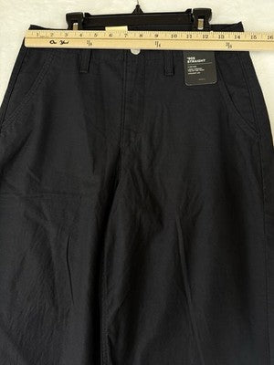 Levis 90s Straight Leg Pants 27 Womens Black 27x28 100% Cotton Mid Rise New NWT