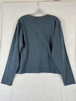 LL Bean Women Large Top Long Sleeve Pigment Dyed Made In USA 90s Vintage New NWT