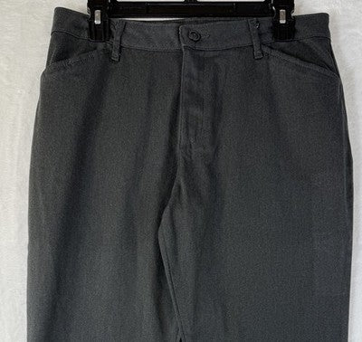 Lee Pants 10 Medium Women Relaxed Fit Straight Leg Mid Rise Gray Effortless