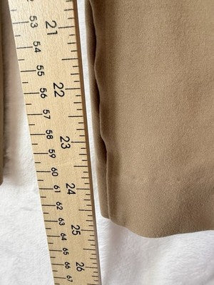 Susan Graver Smart Ponte Pants XL Petite Tan Beige Pull On Knit Slim Leg Womens