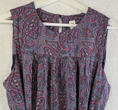 Gap Dress XL Womens Sleeveless Fit Flare Paisley Shift