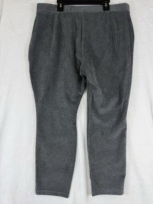 Lands End Corduroy Leggings Large Petite Gray Pull On Womens LP