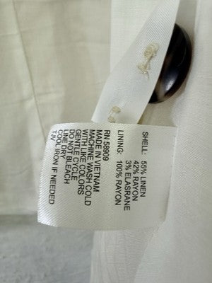 Alex Marie Blazer 18 Linen Blend Beige Womens Double Breasted Jacket