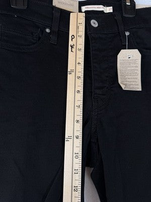 Levis 318 Shaping Wide Leg Jeans 27 Womens Black 27x30 Levi’s New NWT