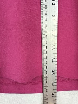 Worthington Dress Medium Barbie Pink Shift Short Ruffle Sleeve Womens