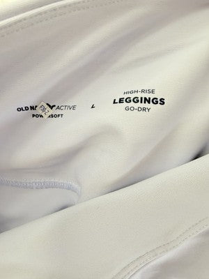 Old Navy Powersoft High Rise Leggings Large Womens Go Dry Blue Pull On