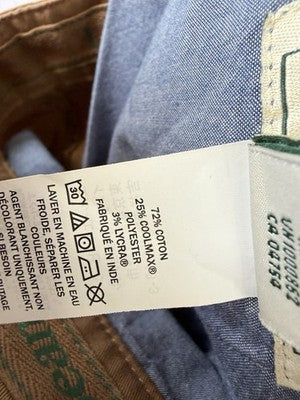 LL Bean Comfort Stretch Chino Pants 40x29  Mens Brown New *FlawRead