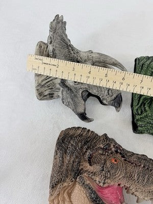 Dinosaur Hand Puppet Rubber Head Lot T Rex Dilophosaurus Puppets Dino Toys