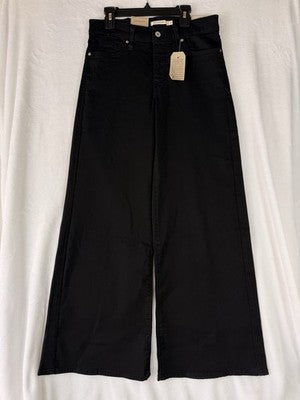 Levis 318 Shaping Wide Leg Jeans 27 Womens Black 27x30 Levi’s New NWT
