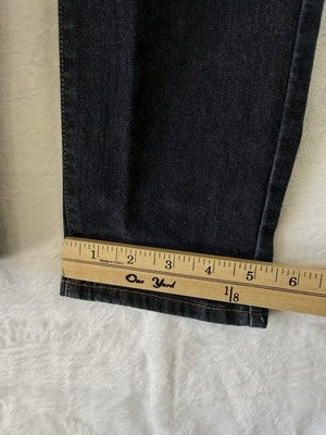 Uniqlo Jeans Womens 29 Dark Blue Slim Mid Rise