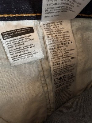 Levis 502 Jeans 35x30 Tapered Stretch Blue Mens Levi’s New NWT