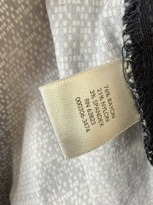 Christopher Banks Signature Slimming Pants 8 Knit Pull On Blue Print Womens