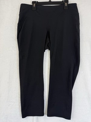 Gap Fit Capri GFast Leggings Large Black Womens Workout GapFit