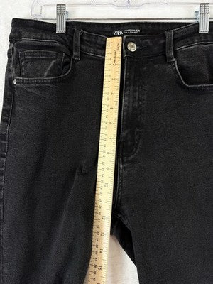 Zara Jeans 12 Womens High Rise Skinny Black