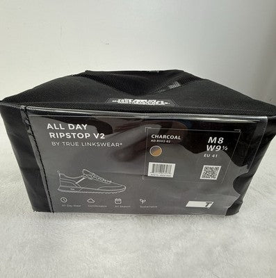 True Linkswear Golf Shoes 8 Men New All Day Ripstop V2 Gray