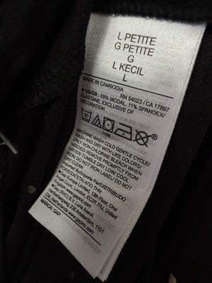 Gap Body Pajama Pants Large Petite Black Polka Dot Modal Knit New NWT