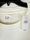 Gap Heavyweight Relaxed Pocket T Shirt Large Mens Ivory Short Sleeve Tee New NWT