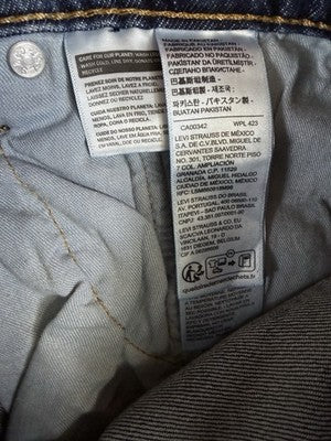 Levis 510 Jeans 38x30 Mens Skinny Fit Blue Levi’s