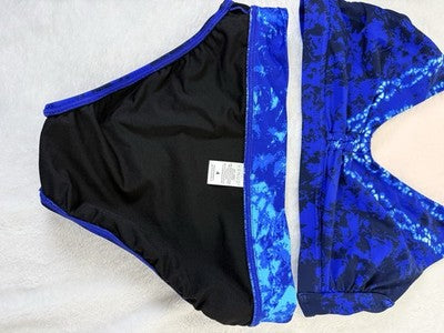 Venus Bikini Top Bottoms Medium Top 4 Bottom Blue Halter Triangle