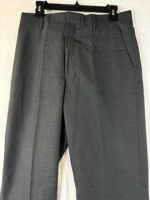 Merona Flat Front Suit Pants 34x34 Gray Windowpane Plaid New NWT