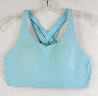 Lululemon Energy Bra High Support 34C Blue Adjustable Crossback Sports Bra Run