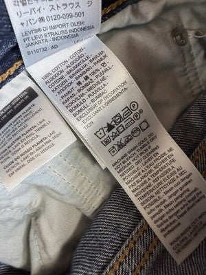 Levis Ribcage Wide Leg Jeans 33 Blue High Rise Jeans 33x34 Levi’s