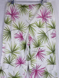Vintage Talbots Pants 14 Straight Leg Silk Blend Side Zip Leaf Print Lined Women