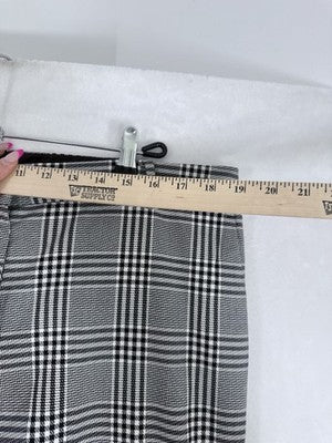 Talbots Hampshire Ankle Pants 16 Petite Gray Black White Plaid 16P Womens Pants