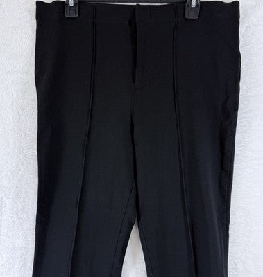 Nine West Dress Pants Women 18 Black Front Seam Skinny Mid Rise