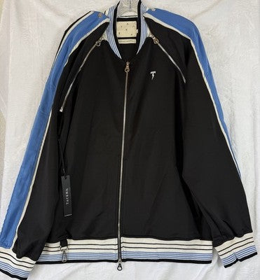 Tackma Jacket 2XL Mens Black Hip Hip Streetwear Zip Off Sleeves New NWT