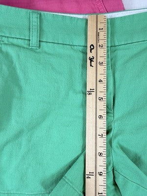 J Crew Classic Chino Shorts 6 Lot Pink Green 4” 5” Womens 100% Cotton