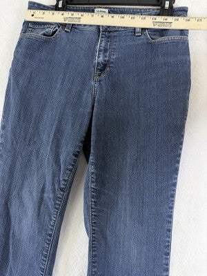 LL Bean Womens Jeans 12 Petite Classic Fit Blue Denim