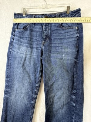 American Eagle Jeans Women 14 Tomgirl Button Fly Blue Denim