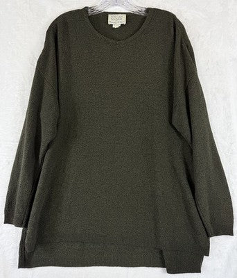 Stephanie Schuster Princess Knitwear Sweater 1X Green Lagenlook Vintage 90s