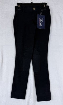 Shires Jodhpurs Kids 10 Pull On Black Essentials Low Rise New NWT