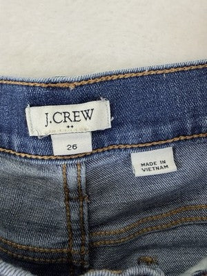 J Crew Jeans 26 Womens Mid Rise Boyfriend Denim Blue