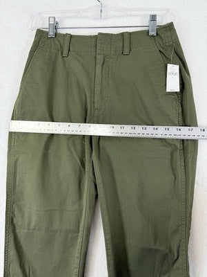Gap Downtown Khaki Pants 0 Womens Green New NWT Khakis Cotton Stretch