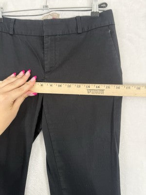 Banana Republic Hampton Pants Black 2 Petite 2P Ankle Womens Cotton Stretch